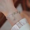 Summer 2024 Hetian Jade & Silver Bell Bracelet: Light Luxury, Exquisite Retro Chinese Style for Women