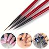 Set de Pinceles Liner para Uñas - Bolígrafos de Dibujo de Detalle Fino para Uñas Acrílicas - Herramientas sin Olor para Pintura y Diseño de Rayas para Manicura DIY de Calidad de Salón