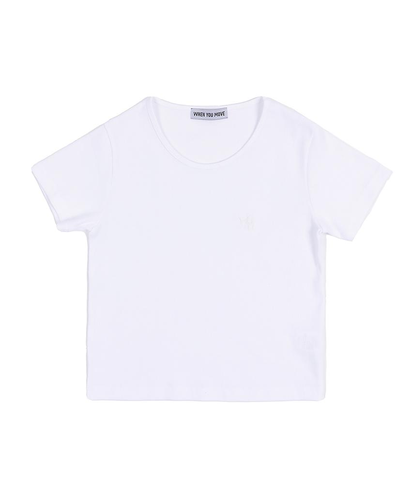WHEN YOU MOVE Signature Logo Embroidered Round Cropped Short Sleeve (4 Colors)