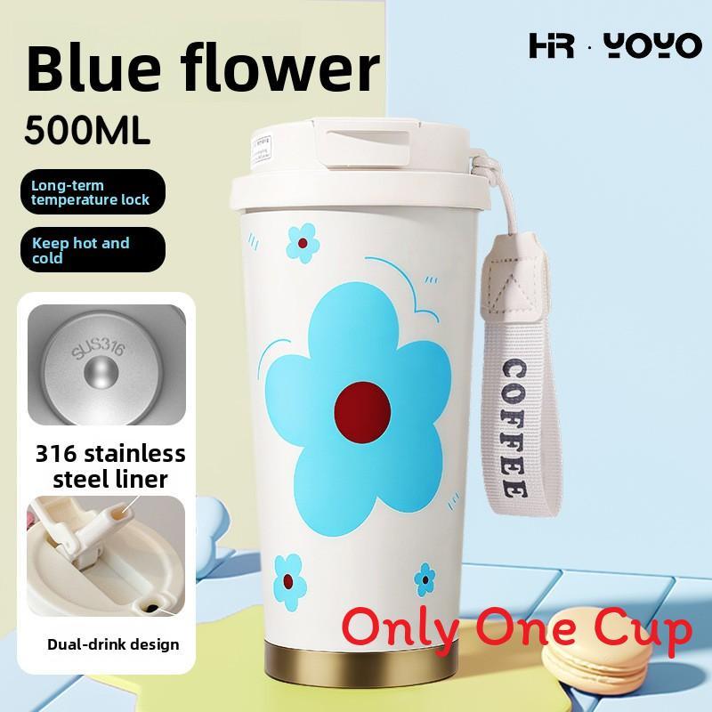 Insulated Travel Mug With Leakproof Lid And Straw For Outdoor Activities