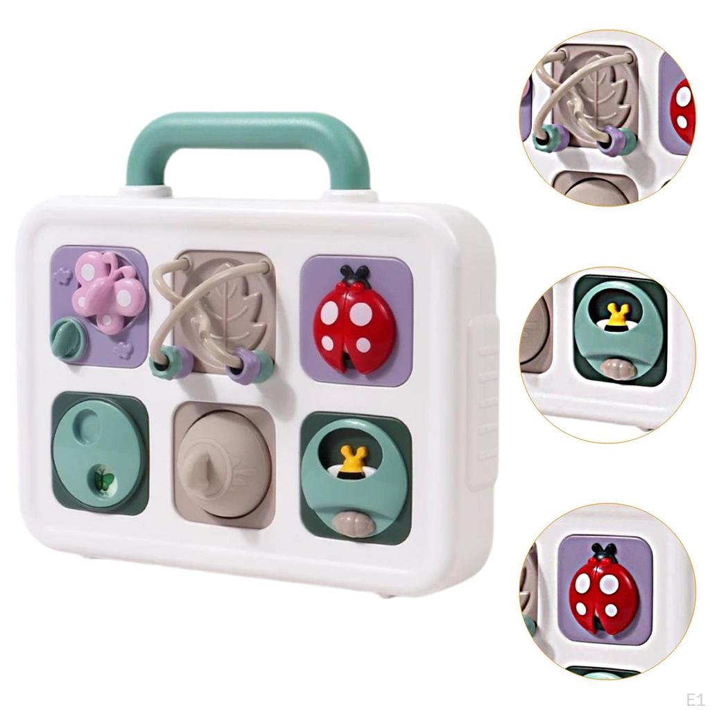 Montessori hračka Busy Board, Vzdělávací multifunkční puzzle hra s životními dovednostmi, Senzorická aktivita