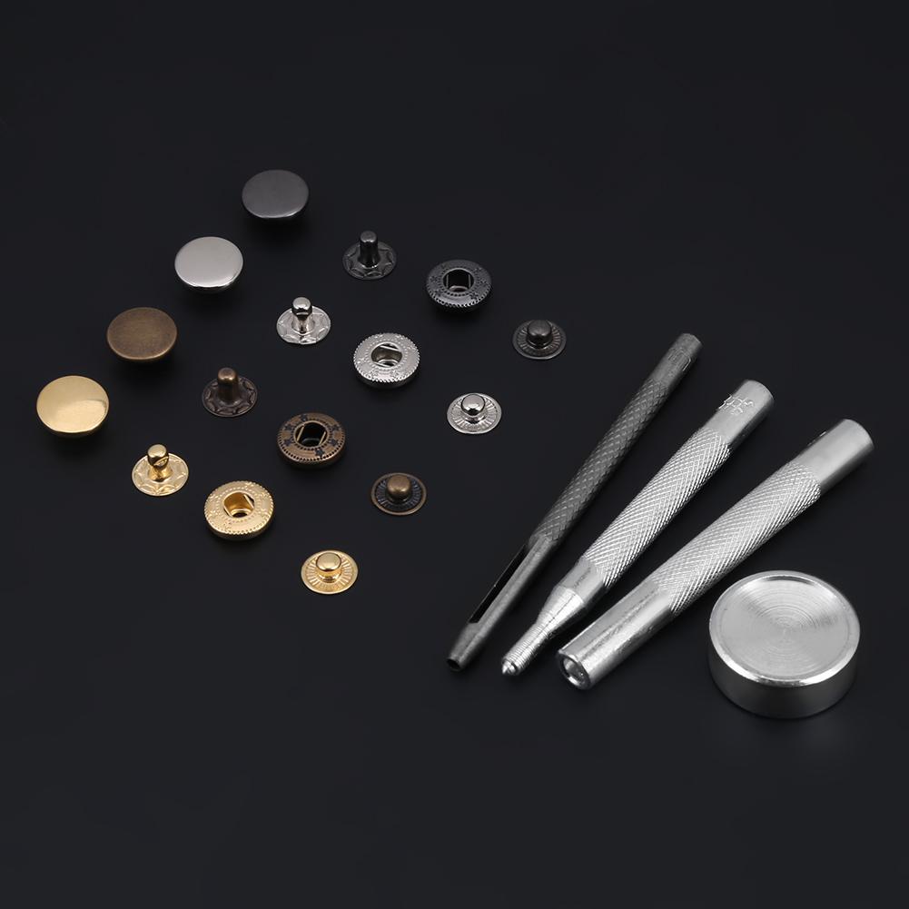 40 Sets Press Stud Snap Button Popper Fastener with Setting Tool for Clothes (655#10MM)