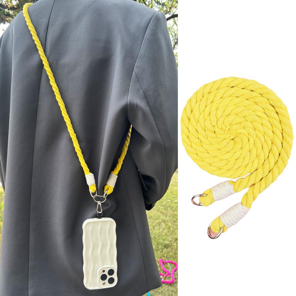 Reine handgemachte abnehmbare verstellbare mehrfarbige dicke Seil Handy Lanyard Hals hängen schrägen Körper