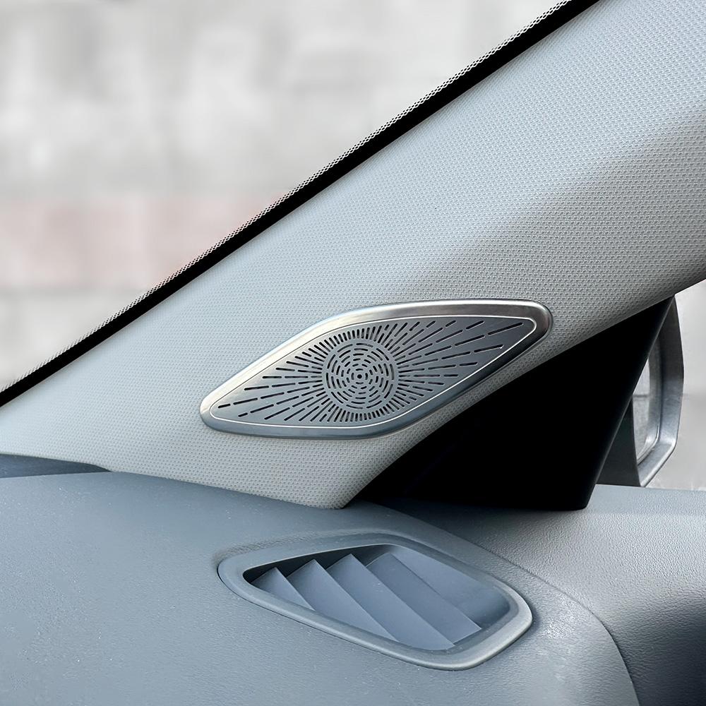 For Kia K4 2024-2026 Stainless Steel Material A Pillar Speaker Cover/Door Horn Cover Trim Interior Decor Car Styling Accessories