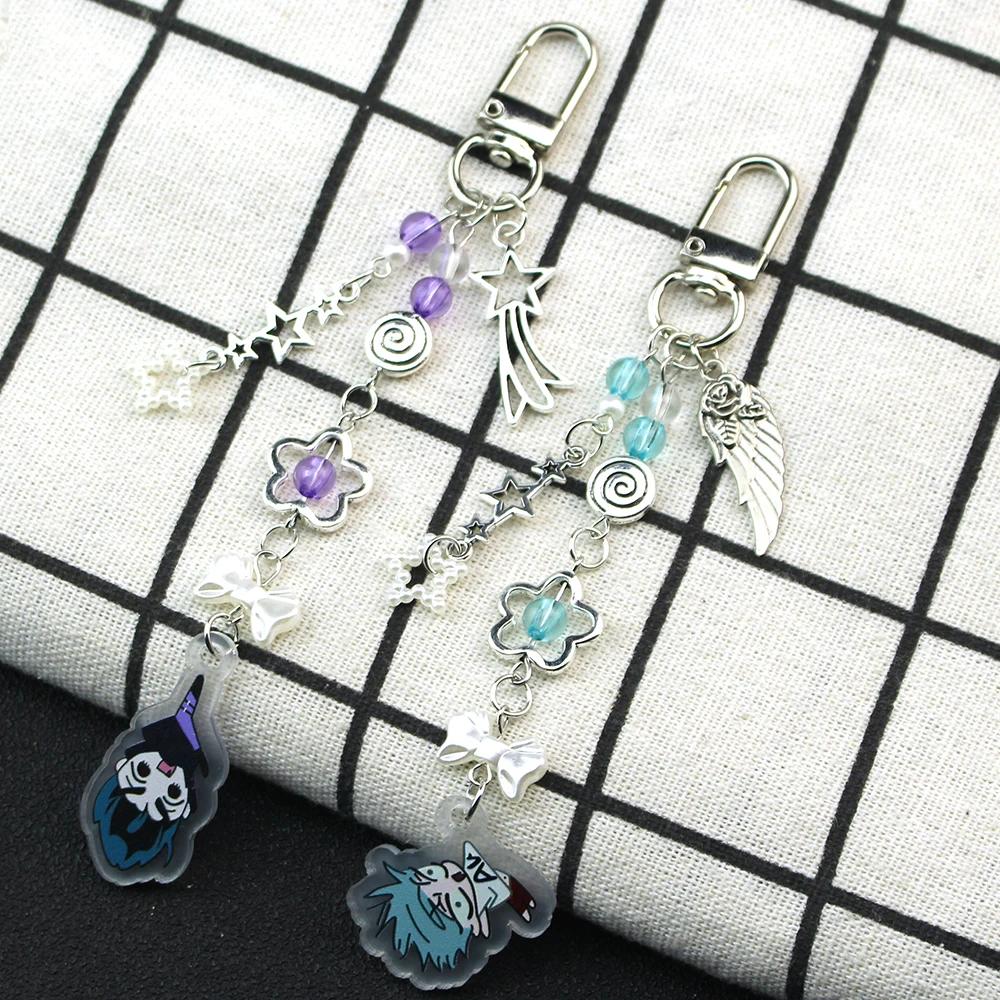 Anime Alien Stage Ivan Till Cosplay Key Chain Acrylic Kawaii Keychains Backpack Pendant Ornament Car Key Ring Accessories Gift