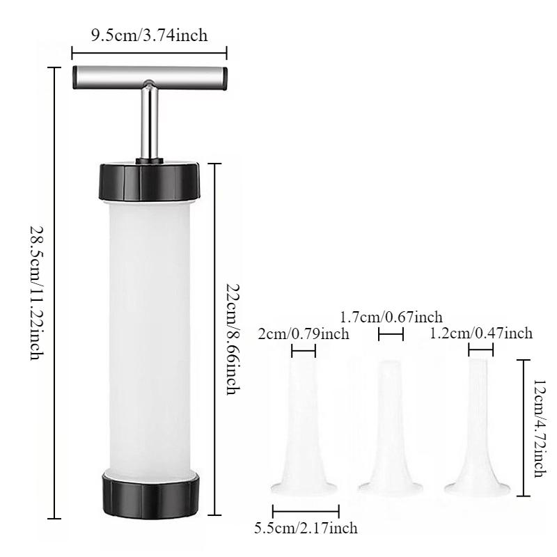 1set Household Enema Device Handmade Sausage Making Tools Small Sausage Filling Device Hand Push Meat Needle Enema Tool