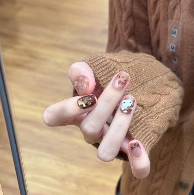 Wearable Sweet Cute High-End Handmade Nail Art Tips False Nails