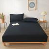 3pcs Cotton Fitted Bed Sheet Set (1 Fitted Sheet + 2 Pillowcases) Breathable Soft Mattress Cover with Pillow Cover Bedding Set