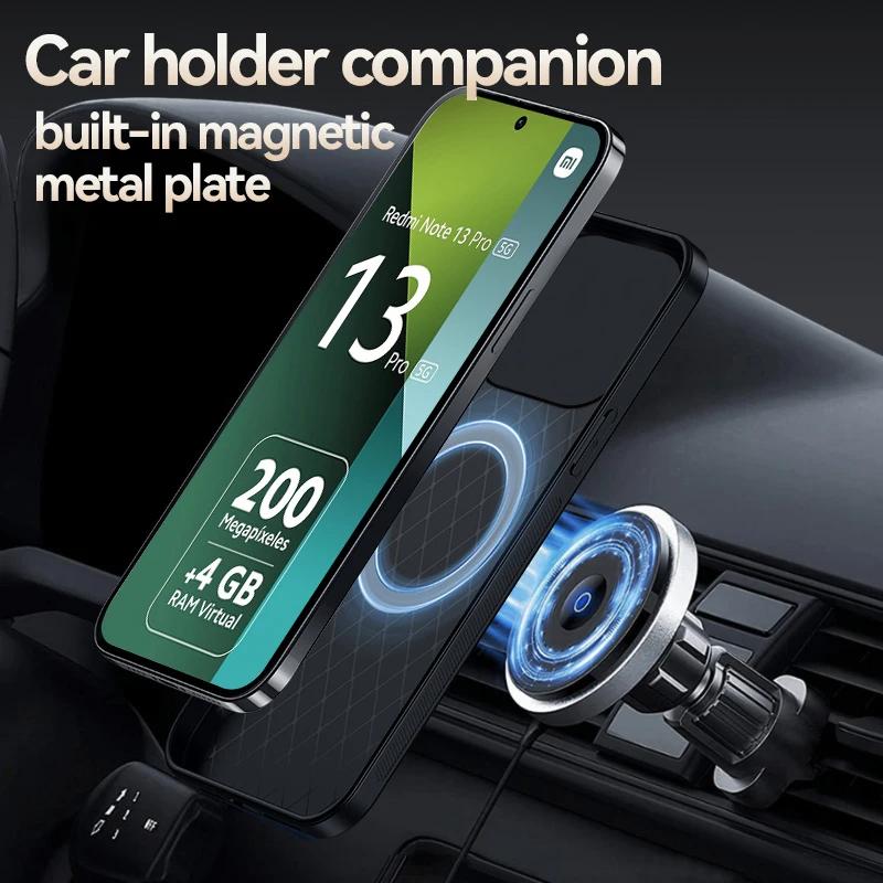 Luxury Msagnetic Leather Case For Xiaomi Redmi Note 13 12 10 11 Pro Plus 11S 10S Redmi 13C 12 Shockproof Cover Phone Accessories