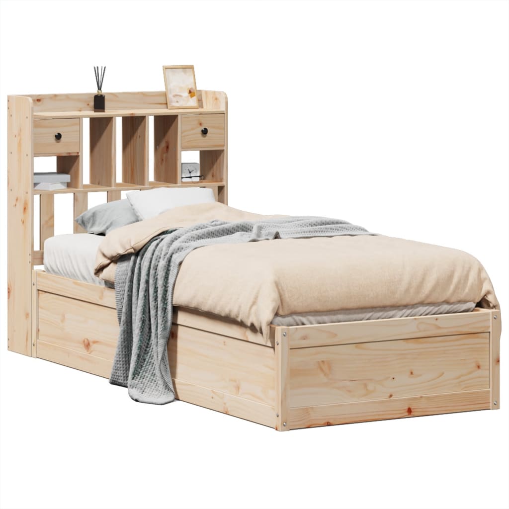 Solid Wood Bed without Mattress 75 x 190 cm Pine Wood