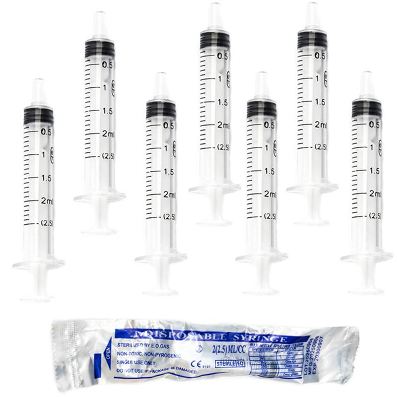 5 10 20 50 100 Pcs 2/2.5ml Individually Packaged Nutrient Syringe Measuring Plastic Syringe For Animal Food Feeding Tools