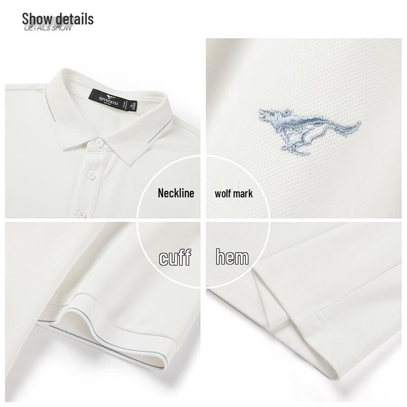 Septwolves Men's 7A Antibacterial Cooling Silk Blend Polo Shirt