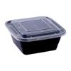 Disposable 1000ml Square Black Takeaway Meal Boxes