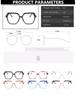 Eye Glasses Frame Fashion Casual Plain Glasses Anti Blue Light Retro Square Eyeglasses Without Degrees Colorful Frame Eyewear