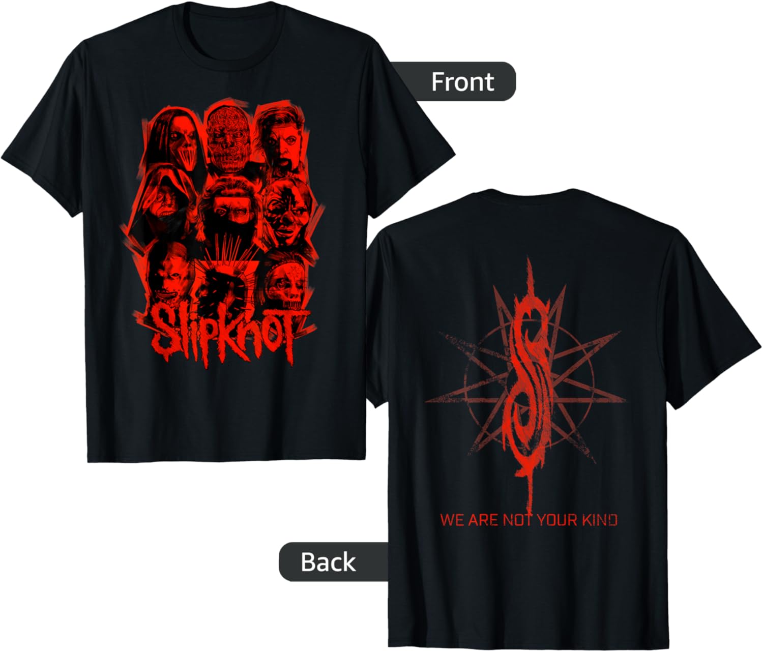 Slipknot Official We are Not Your Kind Red Patch Small Unisex T-Shirt XXXL