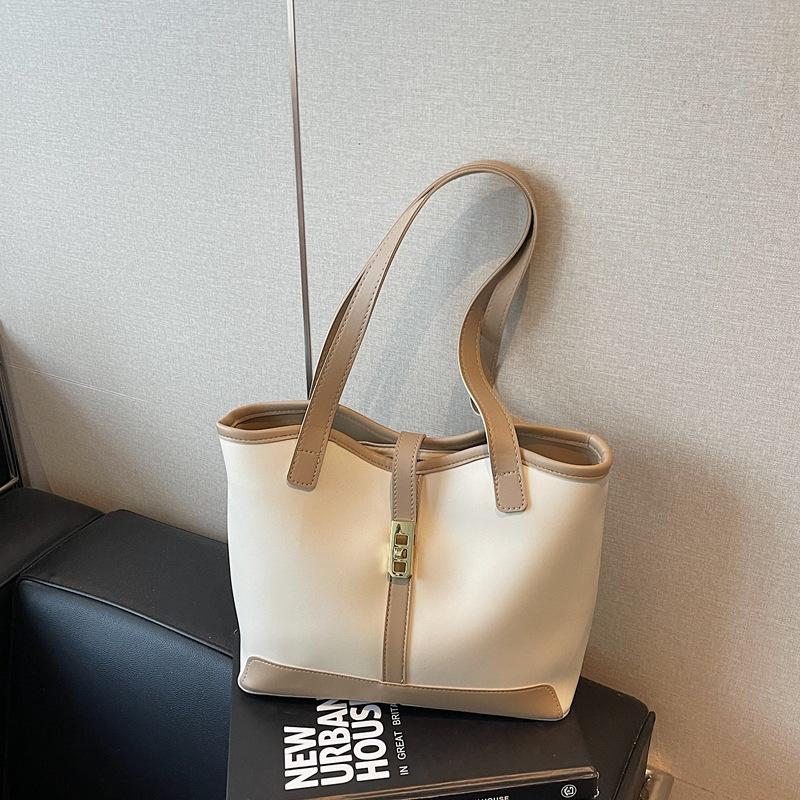 Popular Tote Bag, Large-capacity Pu Bag, Commuting Bag To Work, Versatile Student Class Shoulder Armpit Bag