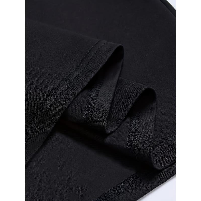 Tamanhos europeus Homem Ás de Espadas (Espada A) Camiseta com Estampa de Logo - Preta Casual Manga Curta Gola Redonda com Design Icônico de Carta de Poker