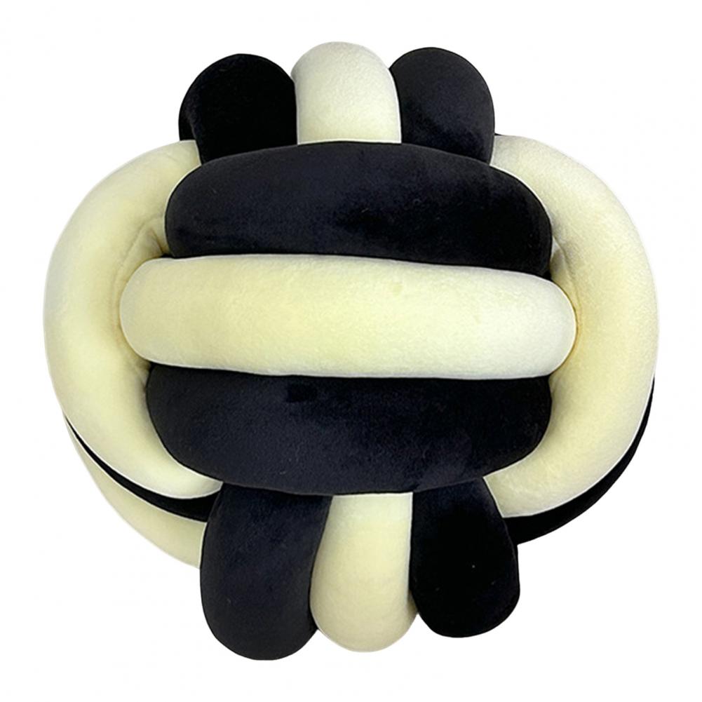 Knot Ball Throw Pillow Plush Soft Aesthetic Cushion Stress Relieving Decorative Two-Color Knotted Pillow for Sofa Bed Car Decor