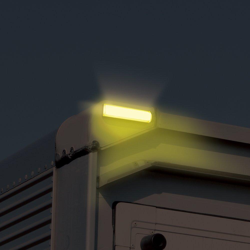 Tsuchiya Yac CE-425 Car Accessories for 12/24 V Vehicles, LED Flashing Car High Light, Yellow