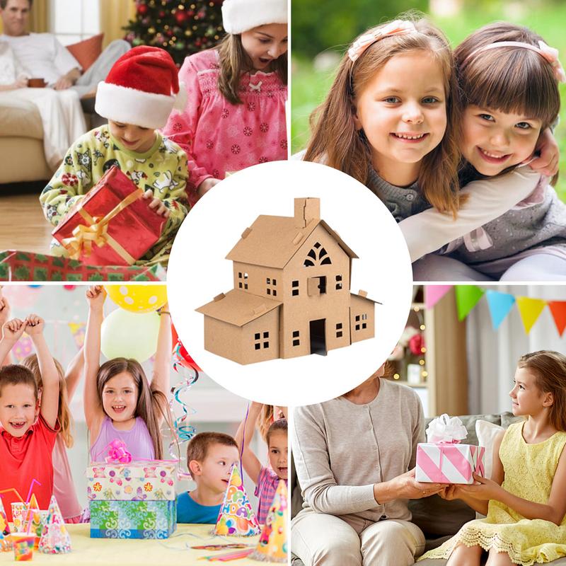 Paper Cottage Model Kit Handmade DIYs Toy Assembly Toy Kid Adult DIYs Model Kits Desk Decoration For Gift For Christmas Holidays