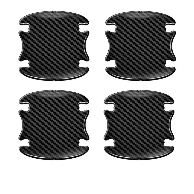 Car Door Handle Bowl Protective Stickers Carbon Fiber Pattern Decals Car Body Anti Collision Scratch Protector Sticker