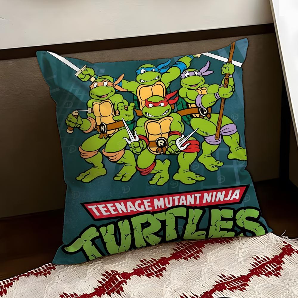 Teenage Mutant NNinja Turtles Cushion Cover Reversible Soft Durable Pillow Cover Home Car MultiScene Use for Daily Comfort