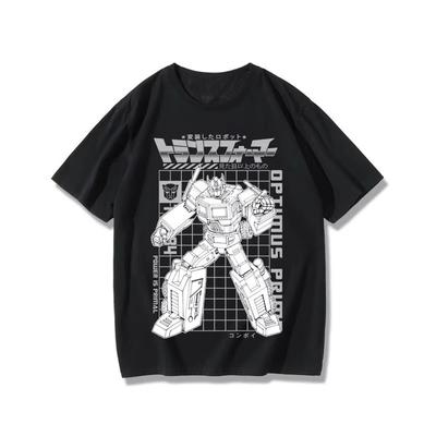 T-shirt à manches courtes périphérique de film de robot d'été 2025 pour hommes et femmes Été Nouveau Coton pur Manches courtes Haut ample