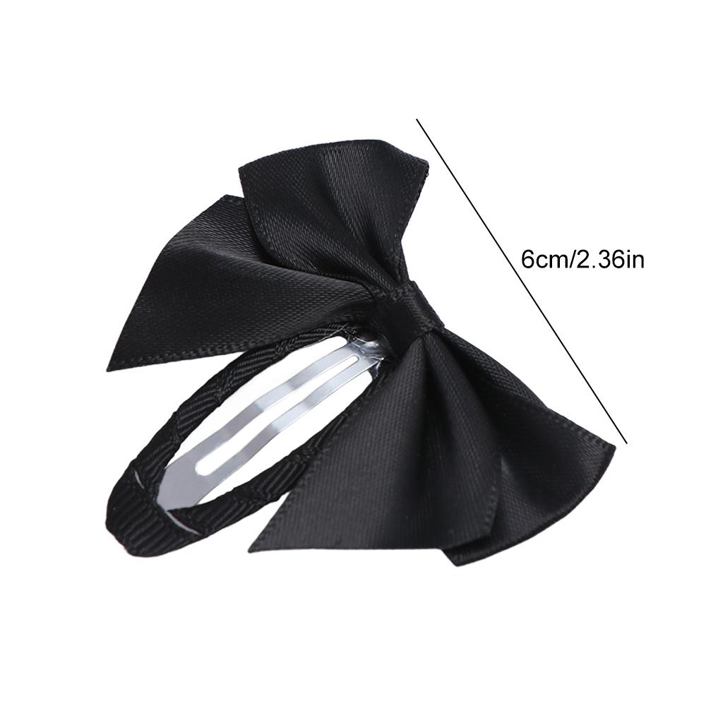 Y2K Cloth Hair Clip Satin Oval Hairpin Hair Accessories Bow BB Clip  School