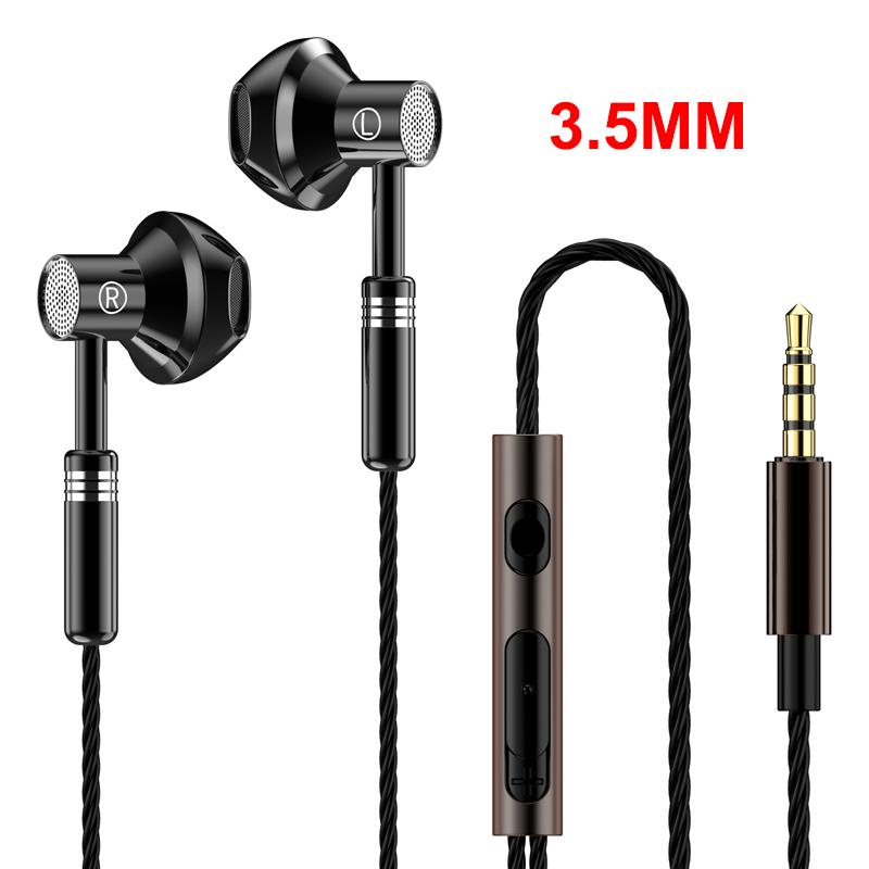 NEW 9D Surround Sound Earphones Metal Type C&3.5mm Headset In-ear Gamer Headphones Wired Control Earbuds for Samsung With HD Mic