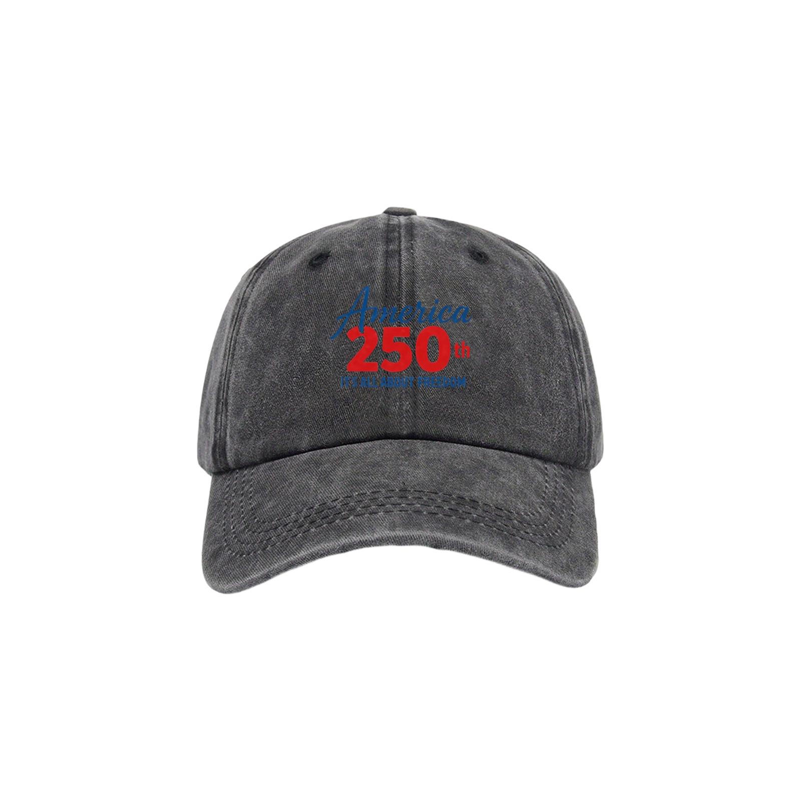 Printed Baseball Cap, Commemorating The 250th Anniversary Of The United States . One Size чёрный
