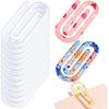 12 Pcs Sublimation Paper Clips Blanks Jumbo, 4x2 Inch Jumbo Paper Clips Clear for Heat Transfer DIY Design, Acrylic Sublimation Blanks for Crafts,