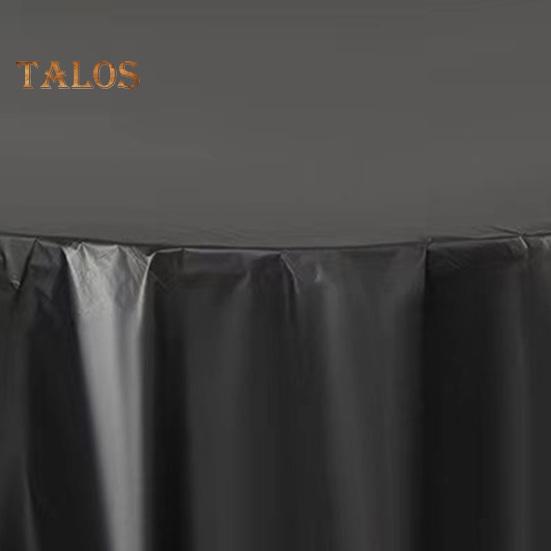 8 Pcs Thickened Table Cover Simple Style Pure Color Round Shape Anti-Slip Easy Care Stain-proof Waterproof Table Protection Banquets Party Decoration