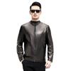 New genuine leather jacket for men in spring and autumn, thin stand-up collar leather jacket, vegetable tanned sheepskin simple single jacket
