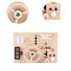 Wooden Sensory Board Button Switch LED Montessori Busy Activity Toys,