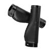 1 Paar PU-Leder Mountainbike Faltrad Fahrrad Lenkergriffe abschließbar (Schwarz)