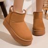 Winter New Snow Boots  Shoes Student Velvet Thickened  Shoes Snow Cotton Thick Sole One Pedal Comfortable Cotton Shoes