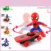 Jucărie Skateboard Electric Spiderman Roșu Erou Pentru Copii Cu Lumini Colorate Și Muzică