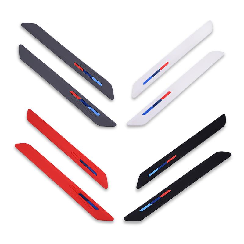 AWP1 runmade Universal Car Front Rear Bumper Sport Protector Corner Guard Rubber Strips Side Bumper Protection Guard Anti-Scratch Pad