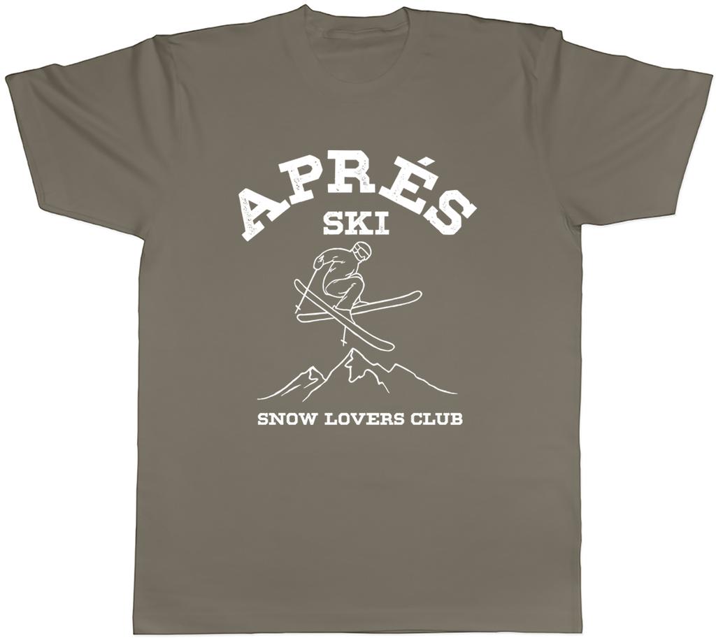 Apres Ski Unisexs TShirt Snow Lovers Club Skiing Tee Gift