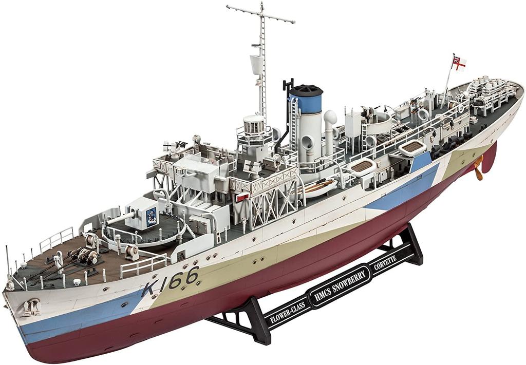 German Revell Corvette HMCS Snowberry Plastic Model Kit 05132 1/144 Flower-class