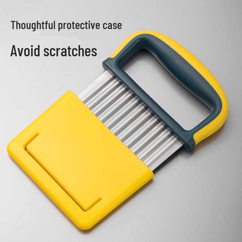 Wavy Potato Knife – Wolf Tooth Pattern Corrugated Slicer for Fancy Cuts and Multifunctional Use