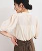 Bis Balloon Sleeve Beige Women's 2-Way Blouse,