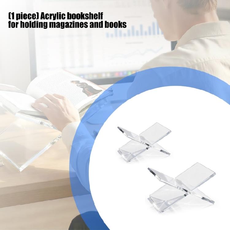 Minimalist Acrylic Book Rest For Desk Or Kitchen Holds Thick Volumes And Magazines Effortlessly