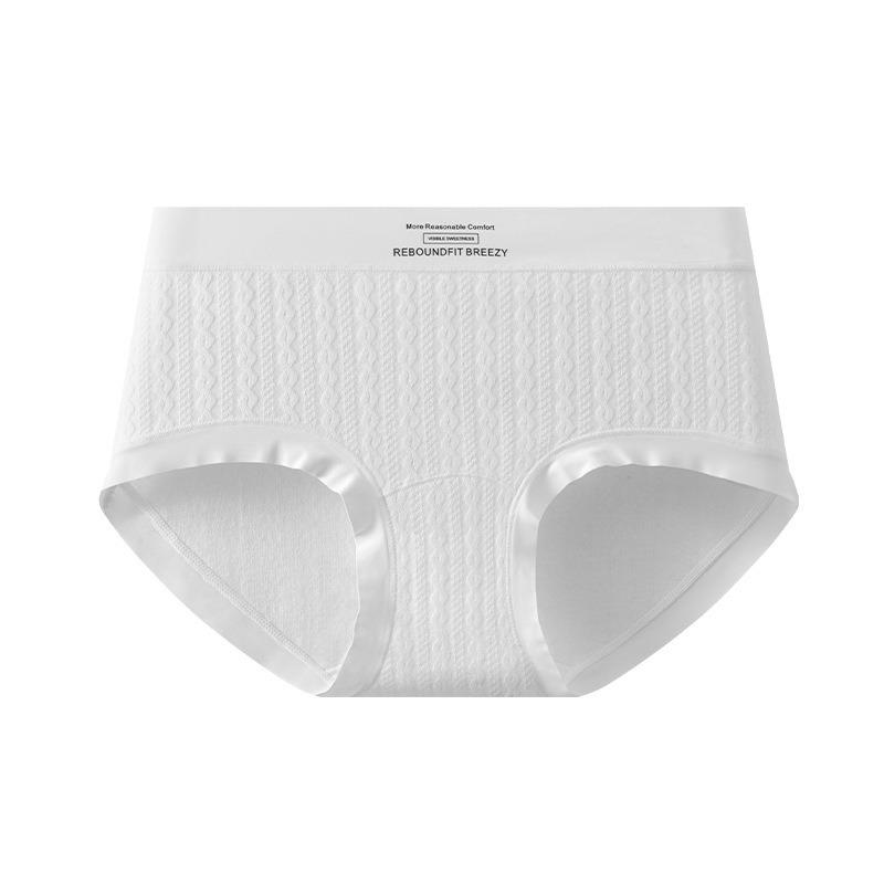 Women's Spring and Autumn Simple Letter Mid Waist Breathable Skin Friendly Panties
