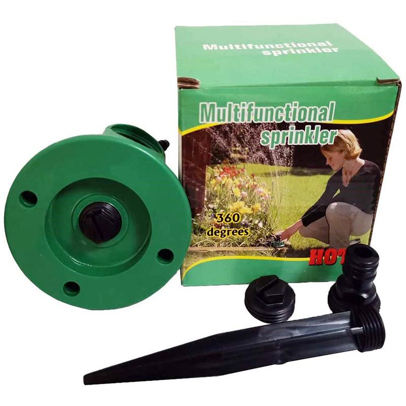 

1 шт. 12 шланговых головок, регулируемый поливочный дождеватель на 360°, садовый дождеватель, головка для газона, автоматический садовый дождеватель для двора Irr