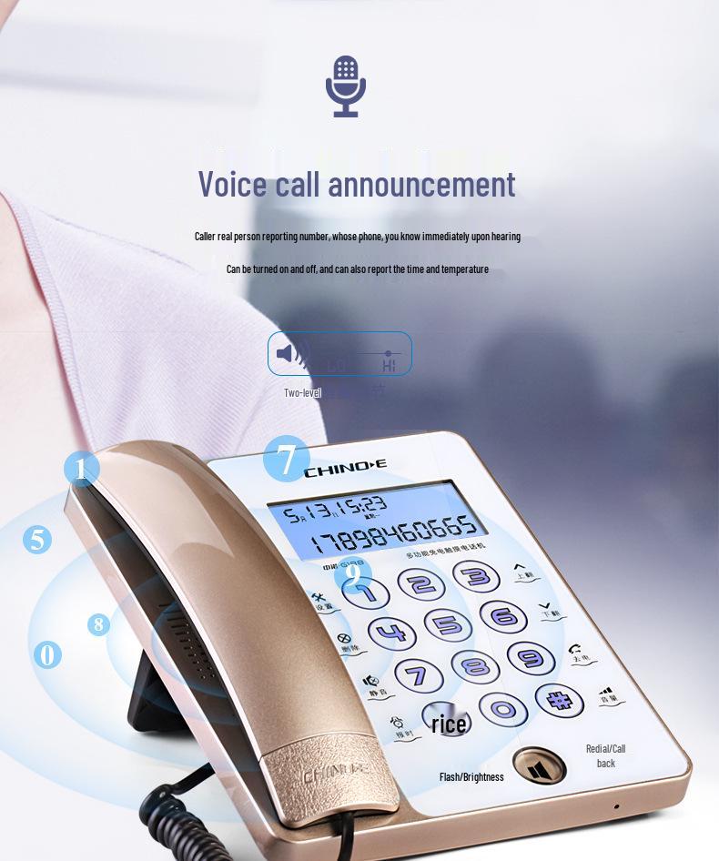 Zhongnuo G188 Touch Screen Wired Landline Phone