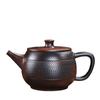 Purple pottery handmade teapot large-capacity ceramic relief pot Kung Fu tea set household purple clay pot ball hole filter