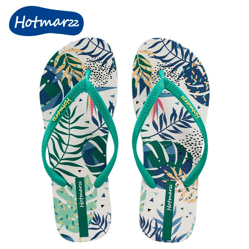 Hotmarzz Heima, neue Damen-Hausschuhe rutschfeste Flip-Flops Außen-Slipper Sommer Haus Zehenschuh kühle Hausschuhe