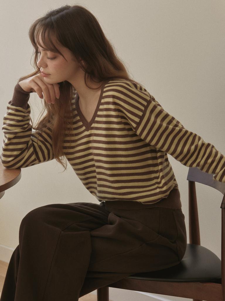 LESATELIER Miel Striped Knit (Yellow)