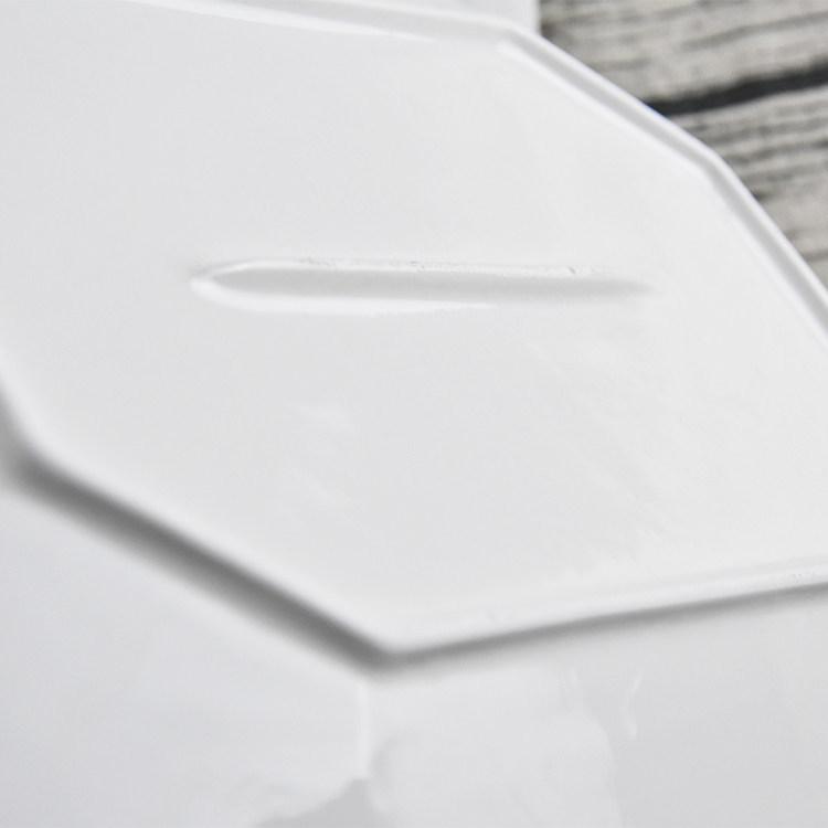 Octagonal White Ceramic Plate - Versatile for Soup, Rice, or Fruit; Ideal for Hotels and Restaurants.